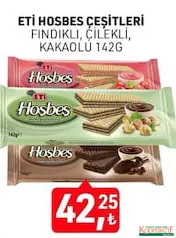 ETİ HOŞBEŞ GOFRET 142 G fiyat ve kampanya bilgisi